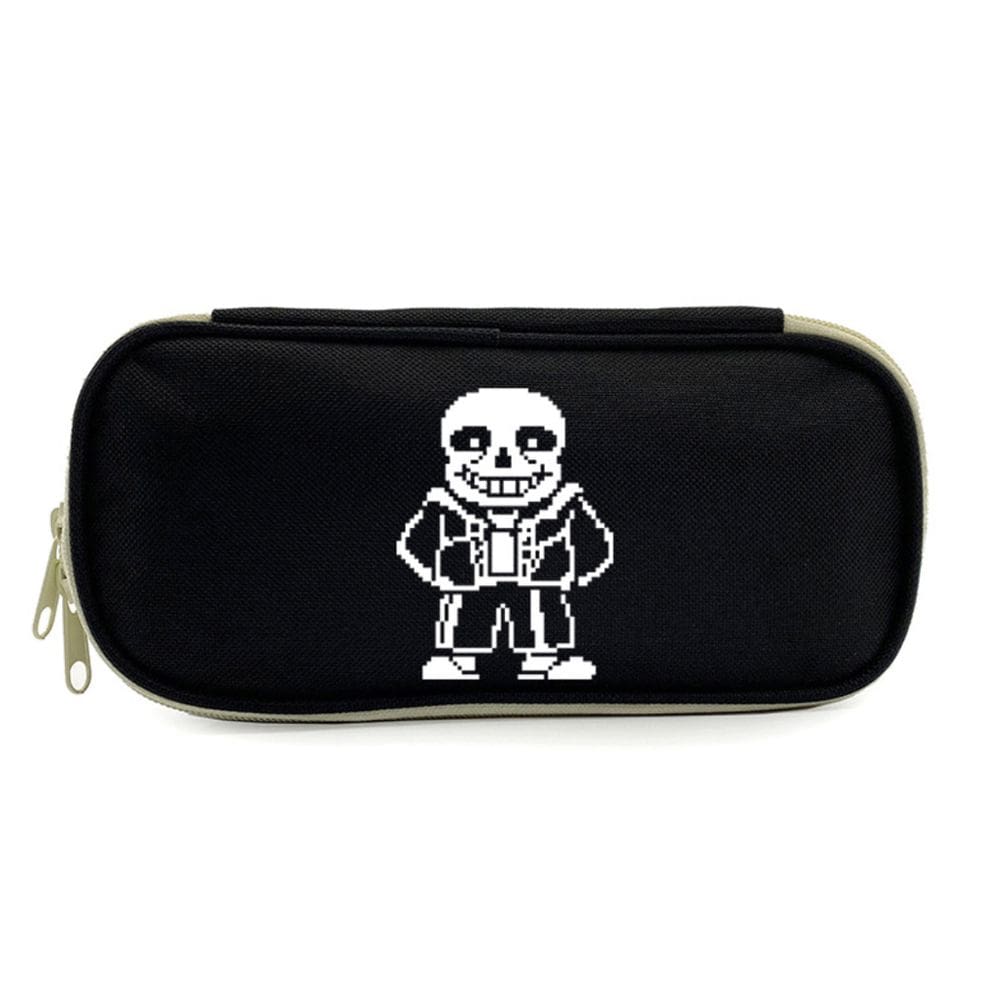 Estojo para lápis Undertale Sans Cartoon Anime Poliéster 22x10x5cm