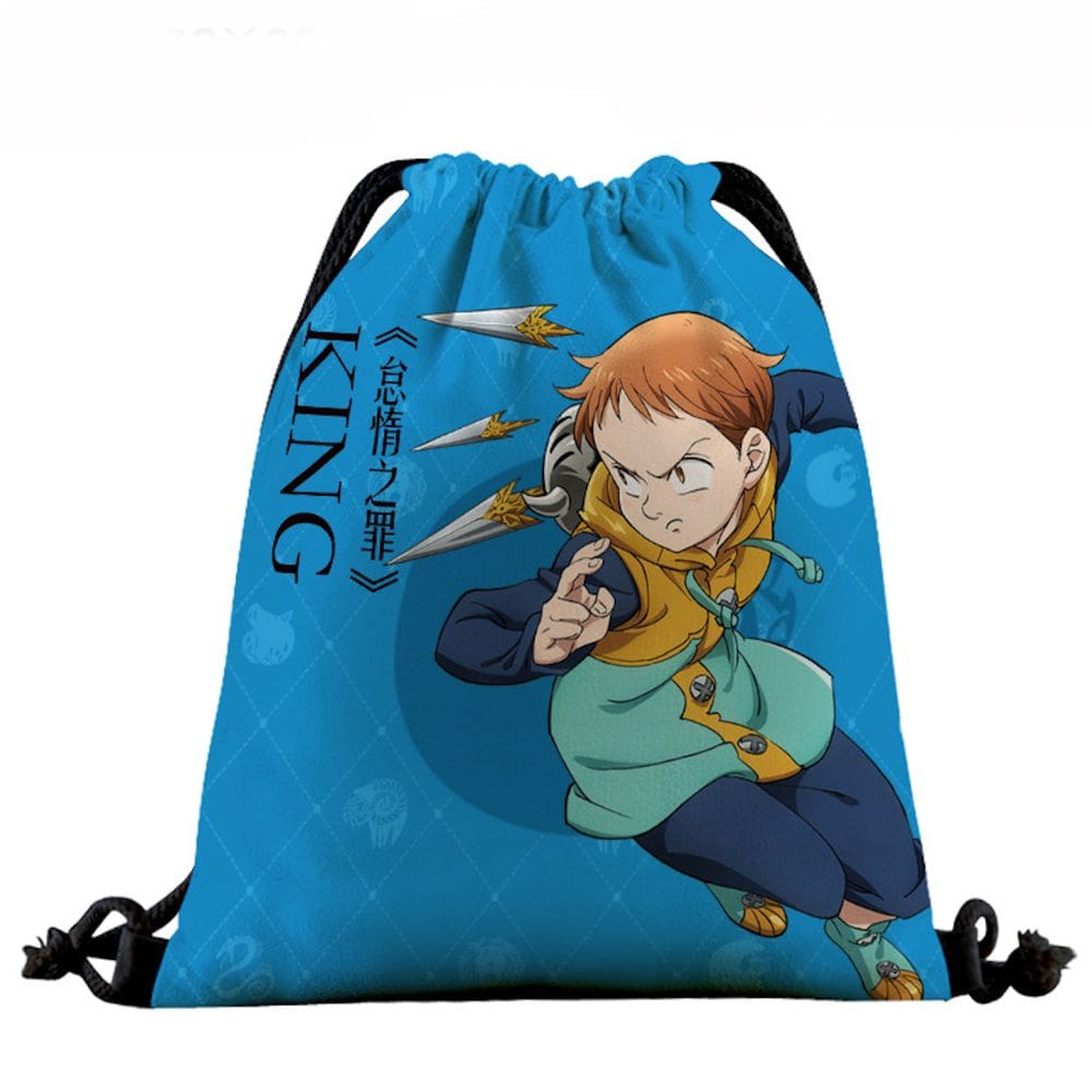 Mochila com cordão Anime Sevens Deadlys Sins com impressão 3D