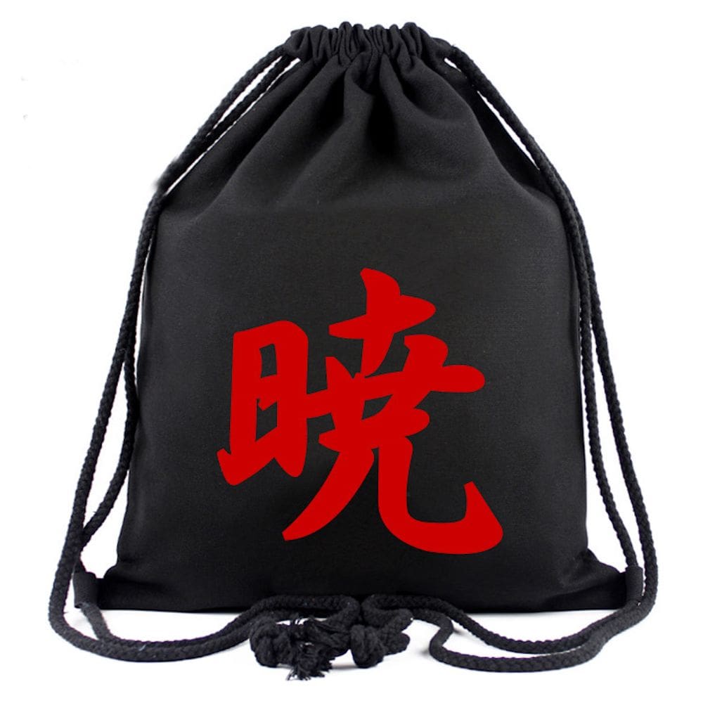 Mochila com cordão Anime Akatsukis com impressão 3D para crianças