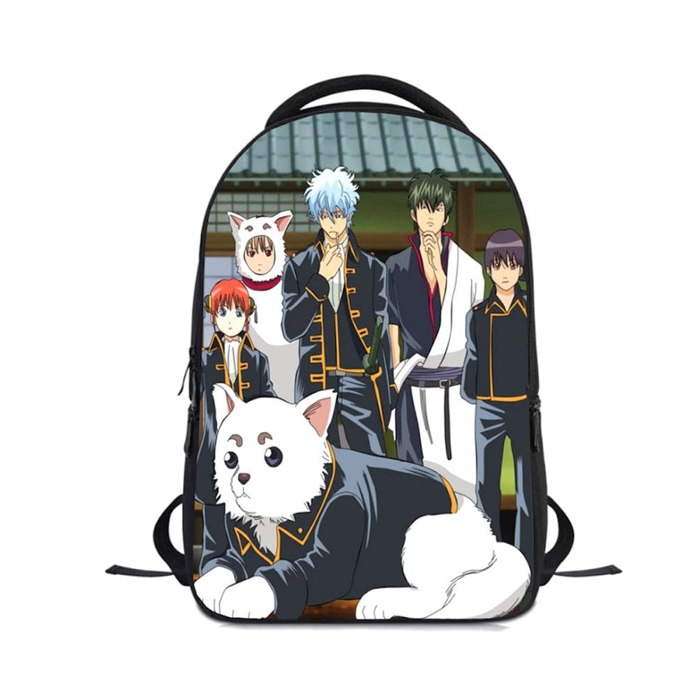 Mochila escolar infantil Gintamas Impressa em 3D Oxford 24x12x30cm