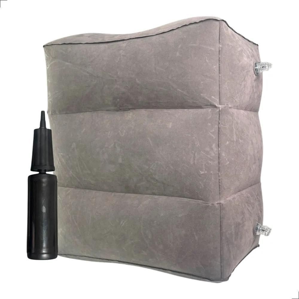 2X Travesseiro Almofada Inflável Viagem Apoio Pés Carro Aviã