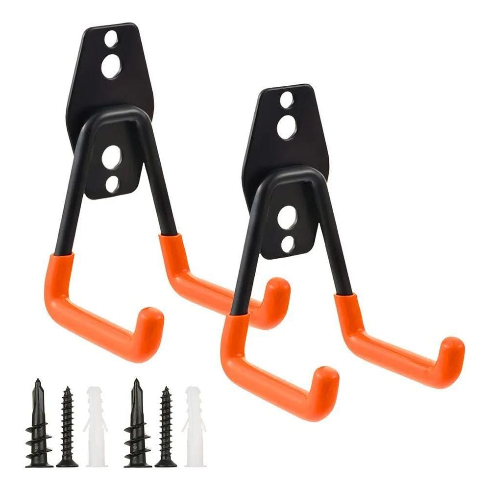 2X Kit 2 Suporte Aço Multiuso 23Kg Parede Bike Mangueira Esc