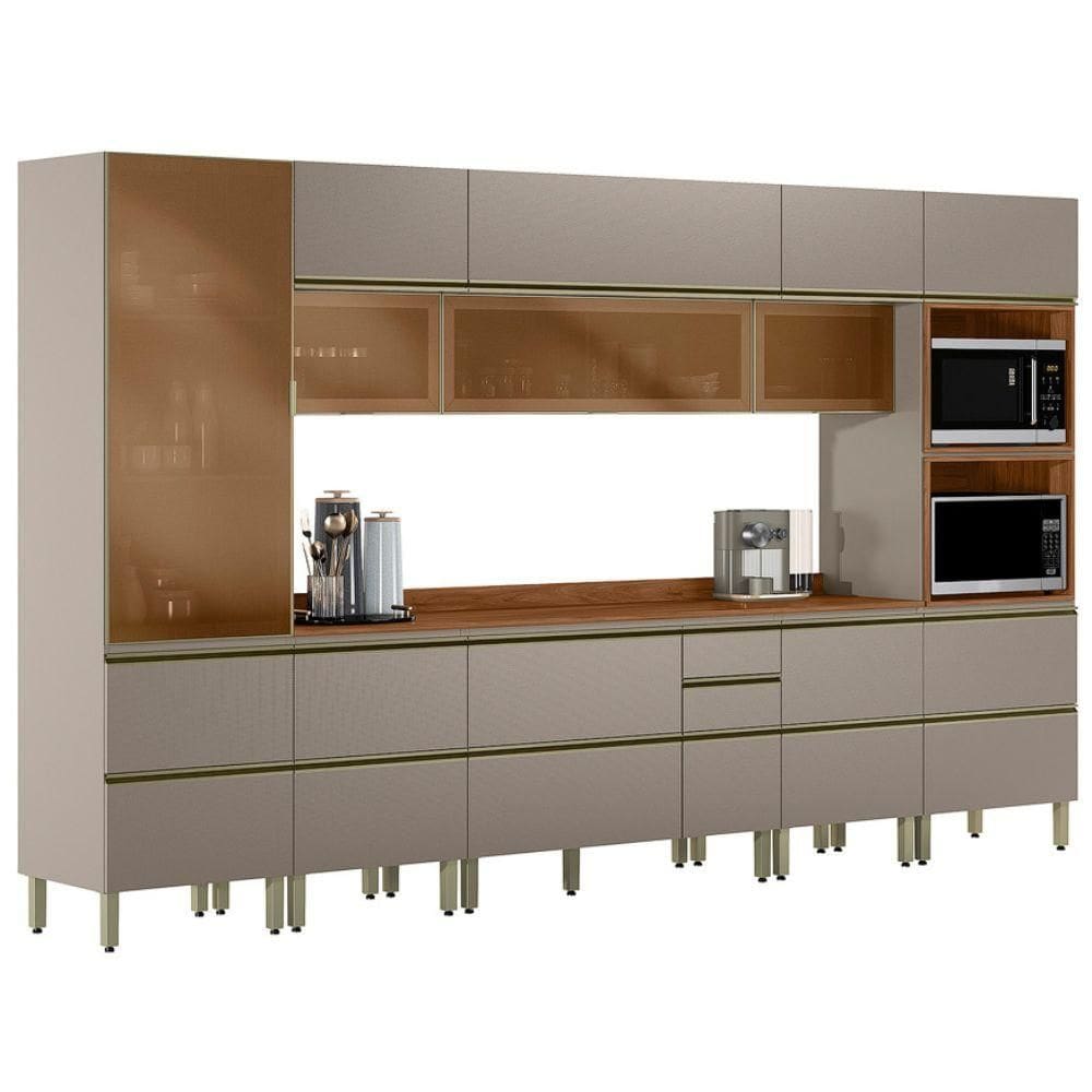 Cozinha Modulada 8 Pecas 370 cm Vidro DP3701 Demartez