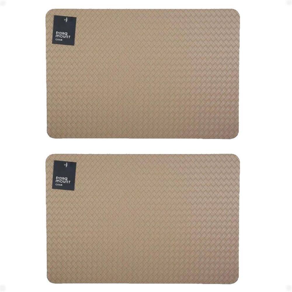 Kit 2 Lugar Americano Premium Trama 45X30 Cm Nude Paramount