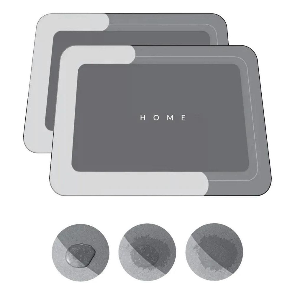 2X Kit 2 Tapetes Mágico Para Banheiro Antiderrapante Absorve