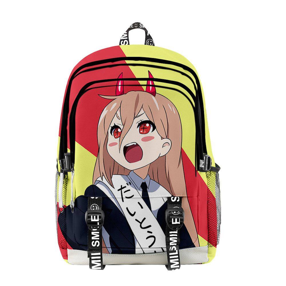 Mochila Cartoon Kids School Chainsaws Mans Powers Anime