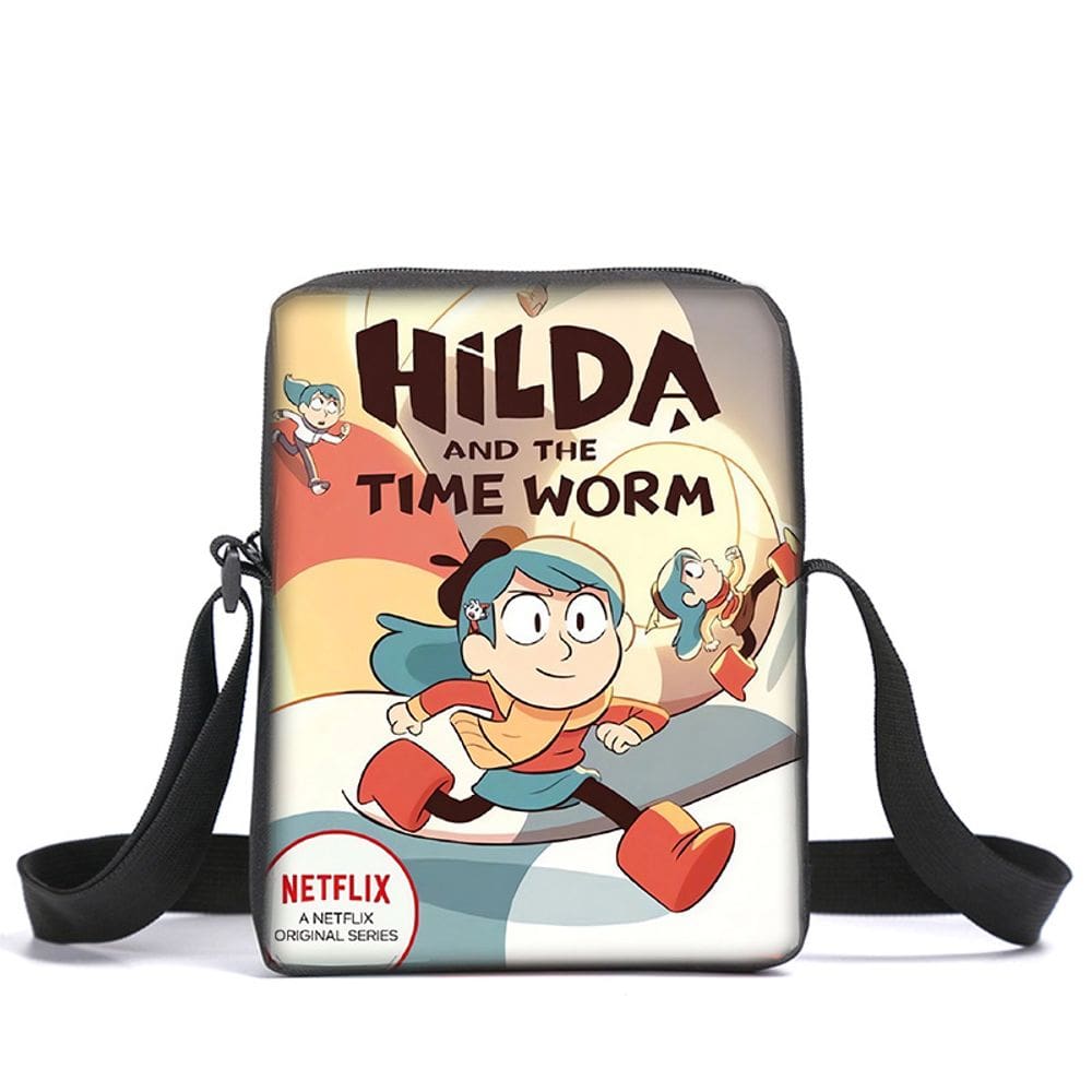 Bolsa Messenger Hildas And Times Worms Anime Canvas 18x6x23cm