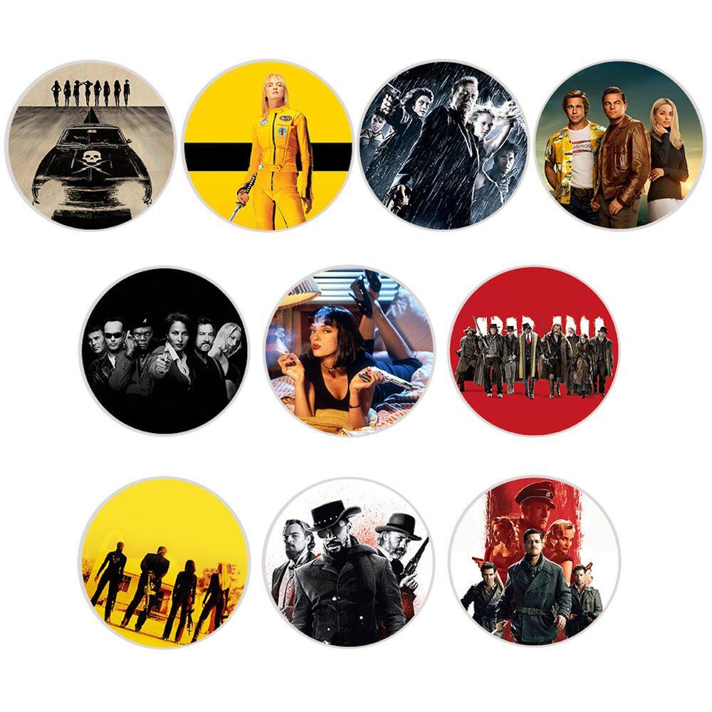 Coin Quentines Tarantinoes Anime 4 cm, ferro, 350 g, 10 unidades