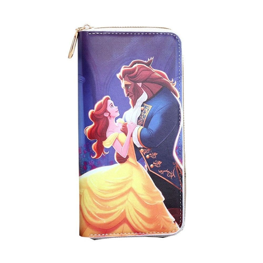 Carteira Beautys Beasts Anime Characters Slim Bifold