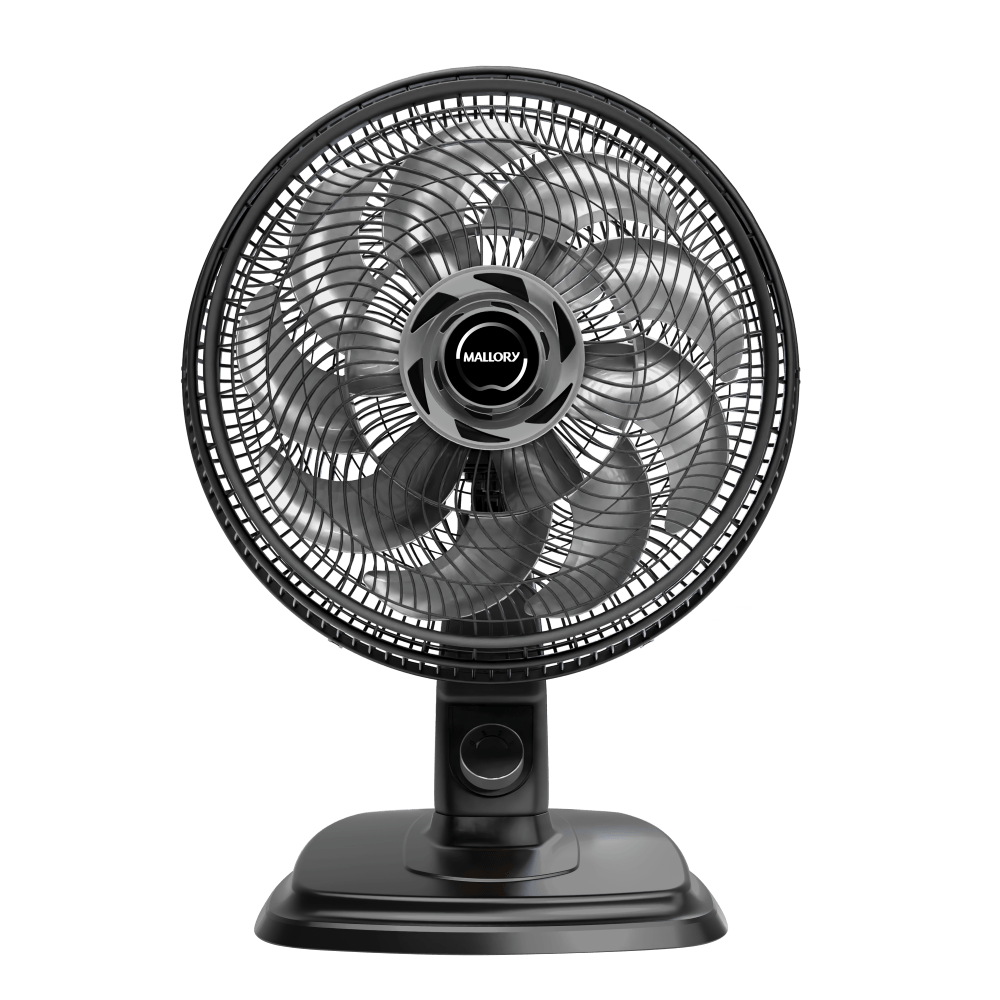 Ventilador de Mesa e Parede Mallory Egeo, Silencioso, Hélice de 15 pás, Grade Especial em Sistema TS, Máxima Vazão e Mínimo Ruído -- PR-GR