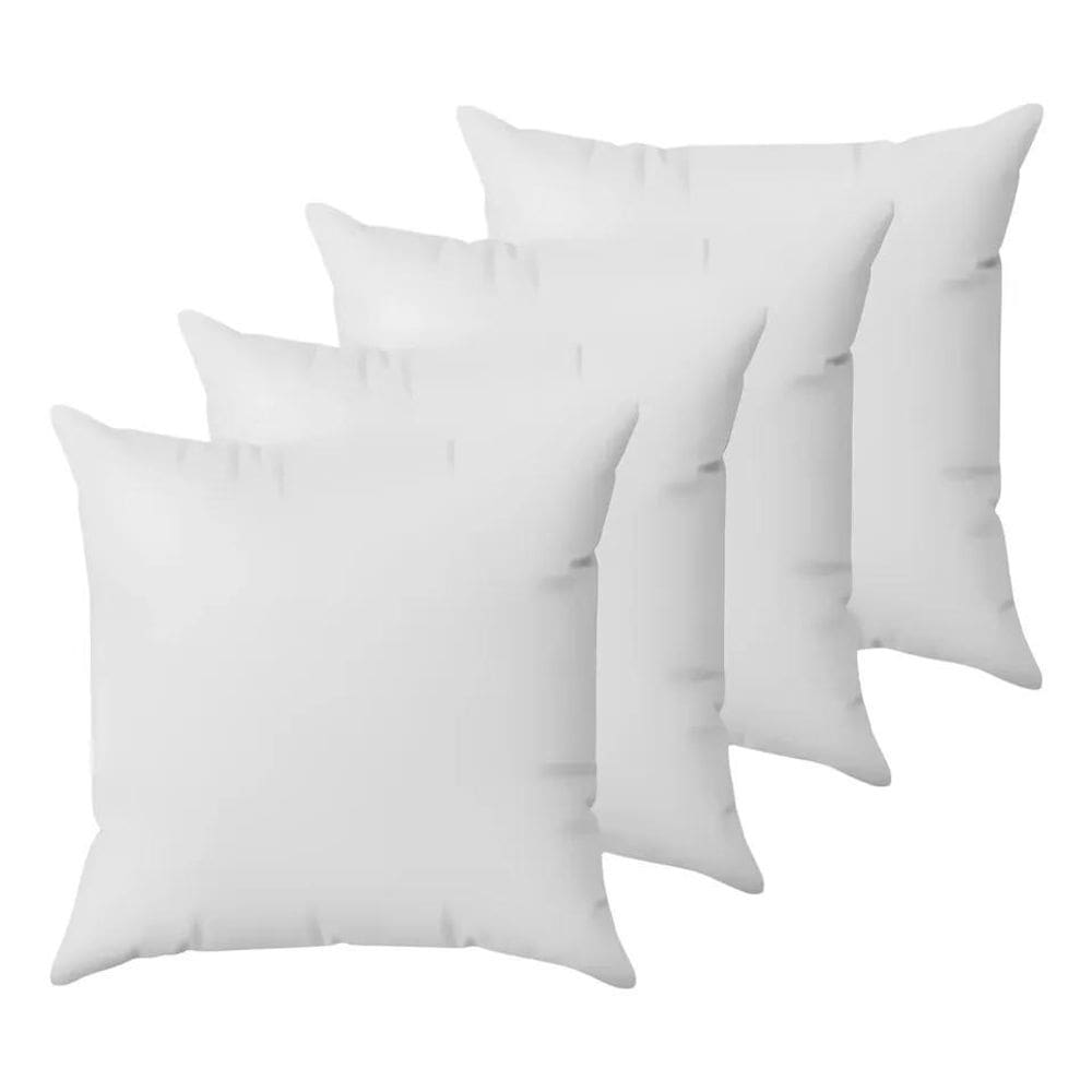 2X Enchimento Almofada Refil 40X40 Silicone Kit Com 4 Unidad