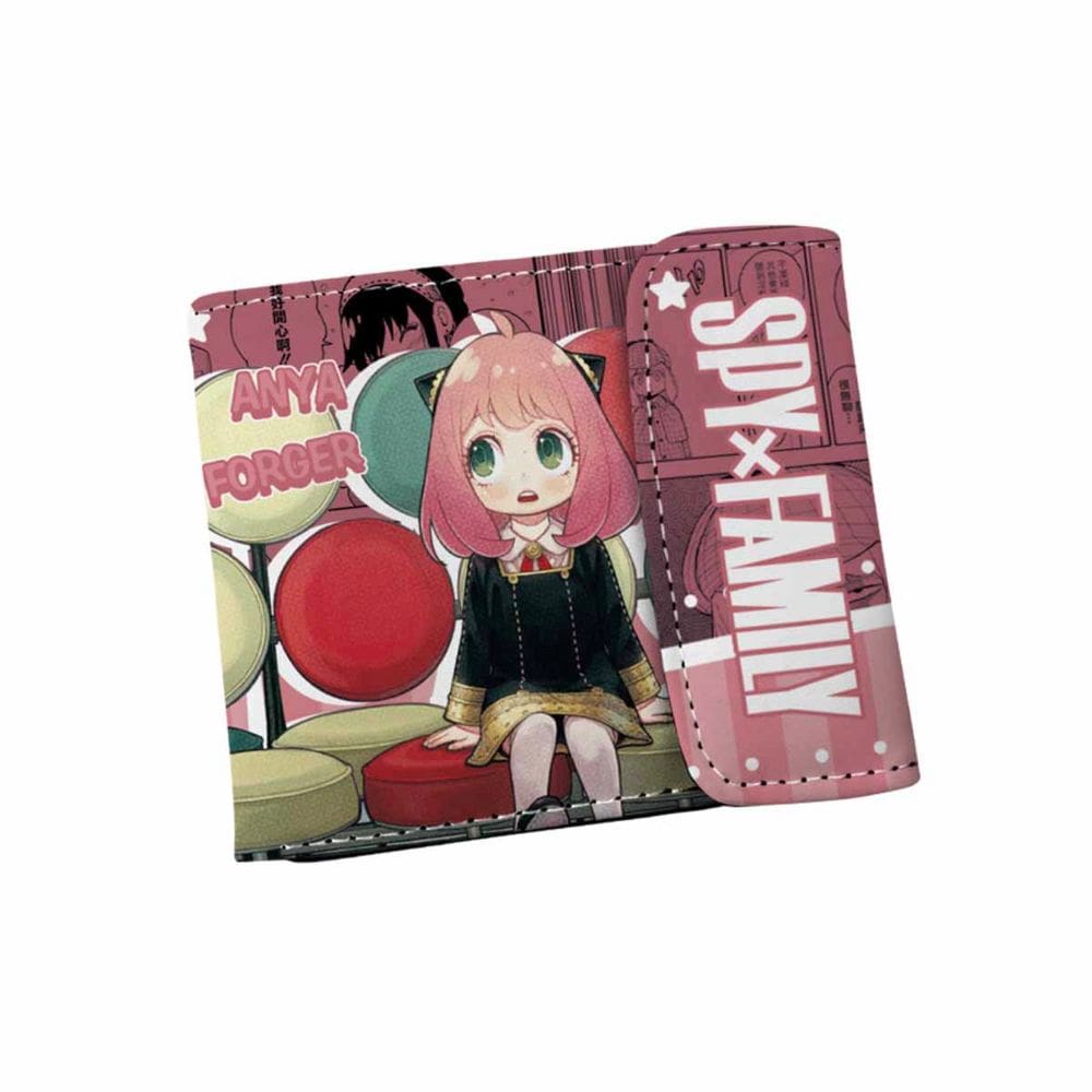 Wallet Spys Family Anyas Forgers, personagens de anime, couro PU