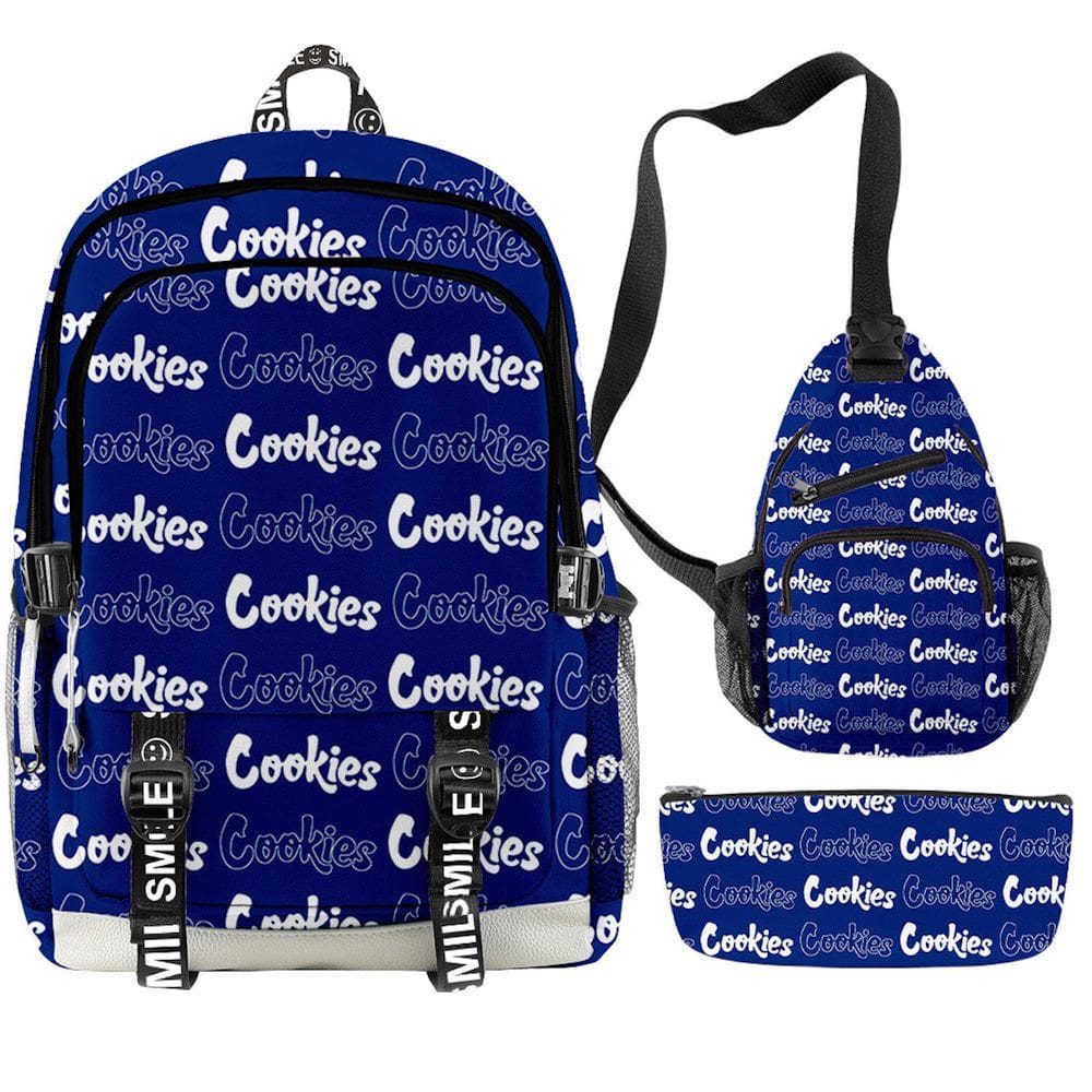 Conjunto de mochilas Cookies School 3 peças para estudantes