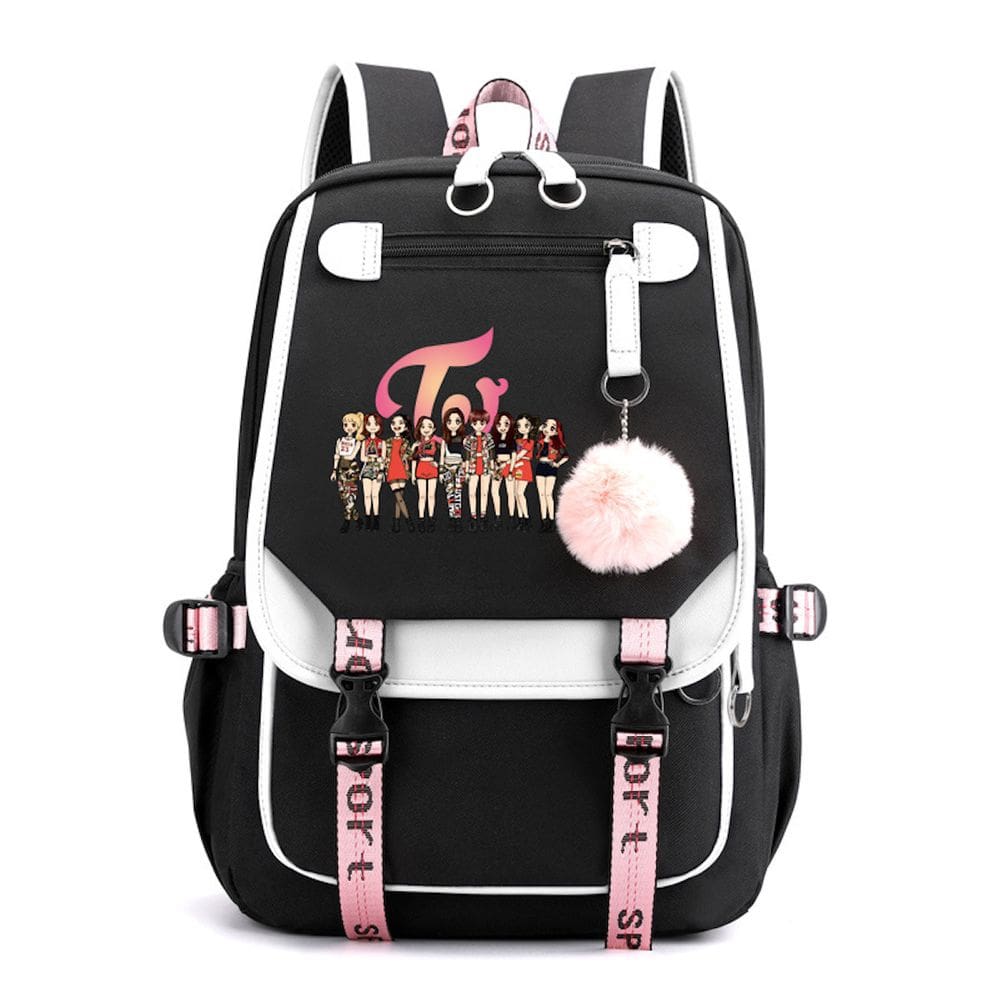 Mochila escolar Anime Twice Kids Nylon 29x16x46cm