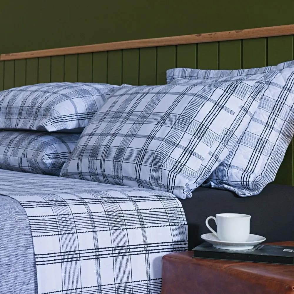 Jogo De Cama Casal Estampado 160 Fios - Andreza Leo