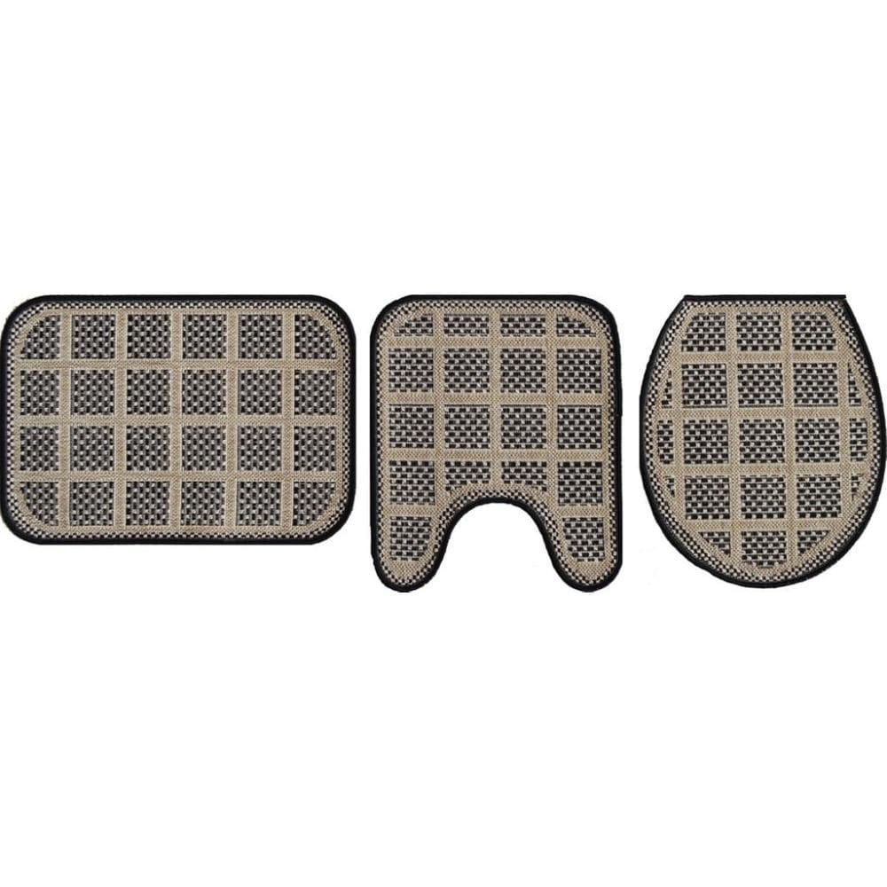 Jogo De Banheiro Natural Look 1216-B Com 3 Pecas