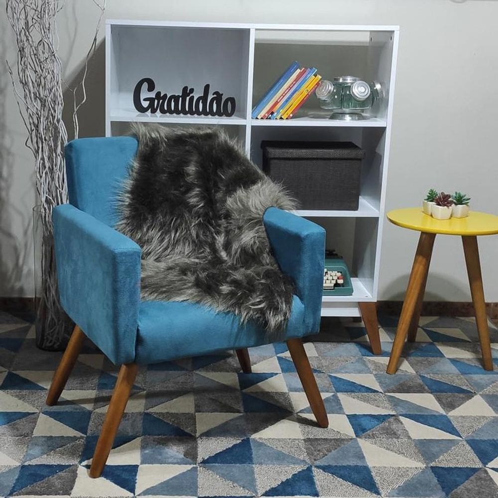 Manta Pelucia Pelo Alto Luxo Malte Decoração Newborn Sofá