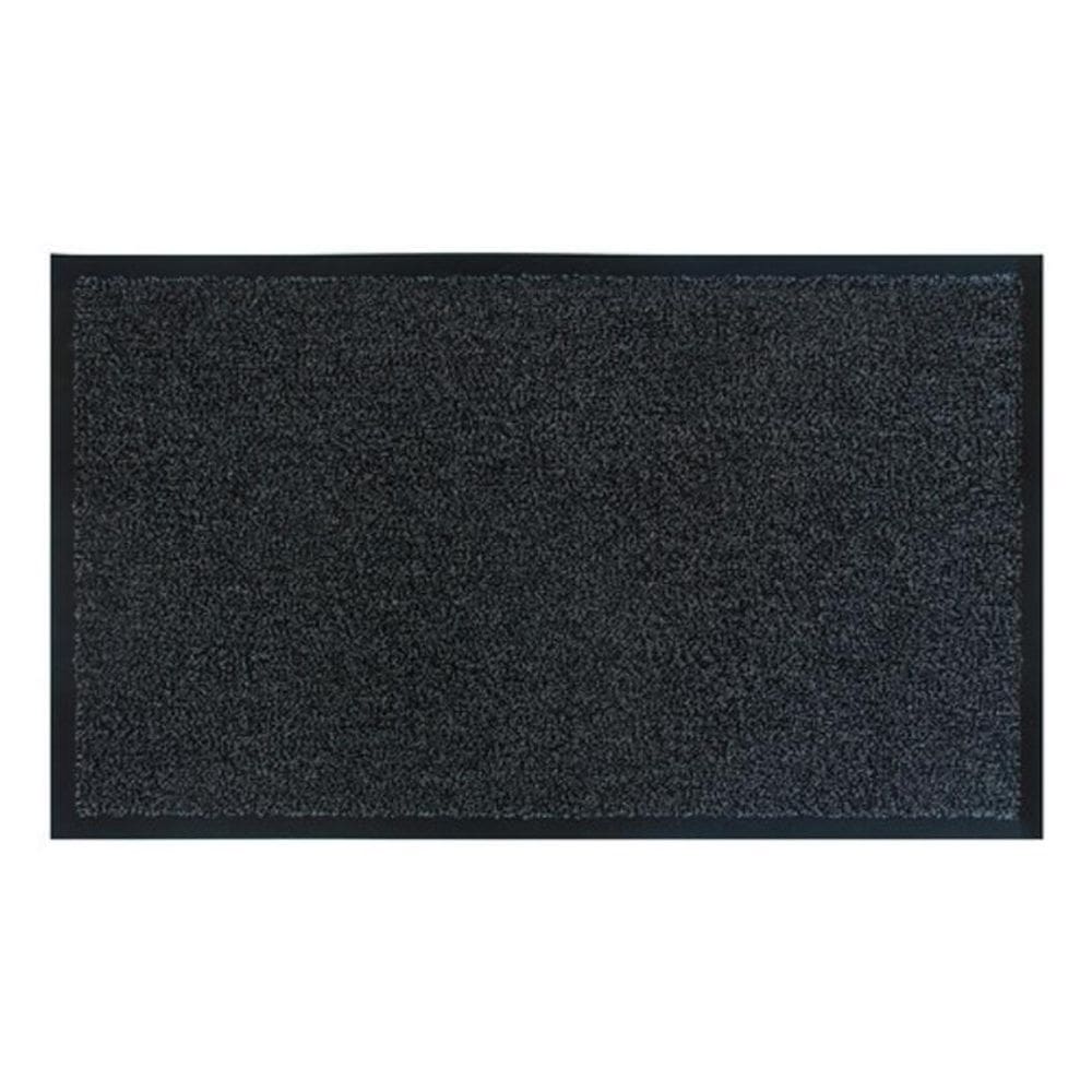Tapete Retangular Preto Cinza 60X90 Cm Gabriel