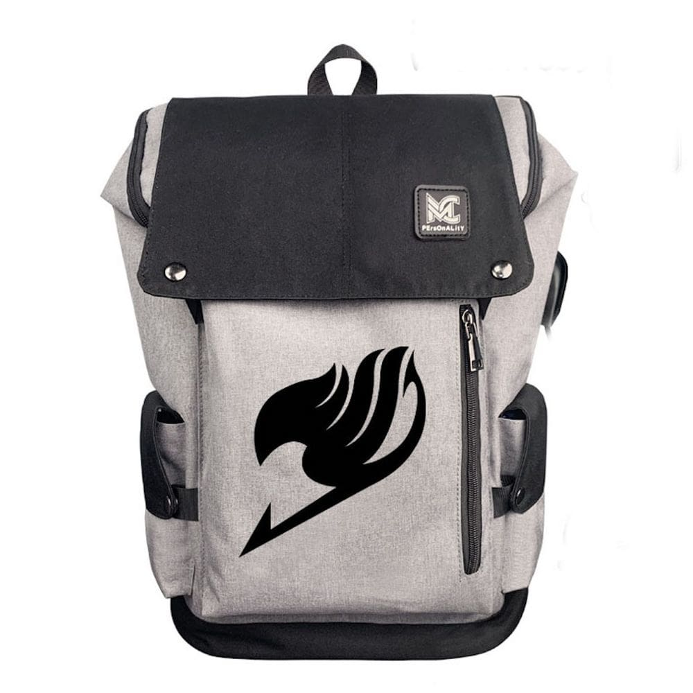 Mochila escolar Fairys Tails Anime para crianças 32x16x44cm