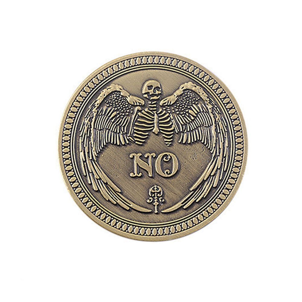 Moeda comemorativa Sim/Não Decisão Anime 3,8 cm 42g de ferro