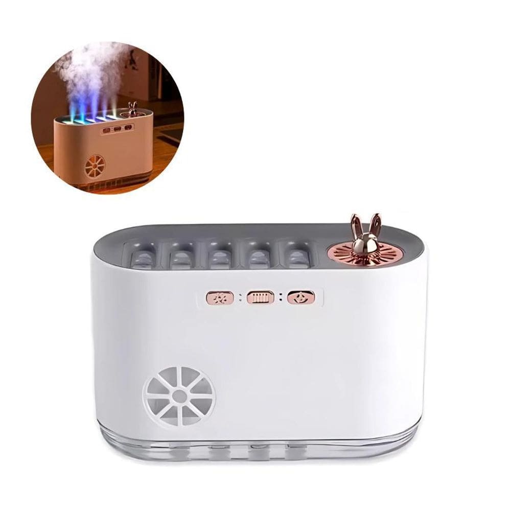 Umidificador Luz De Chama Led 7 Cores E Difusor Ultrassônico