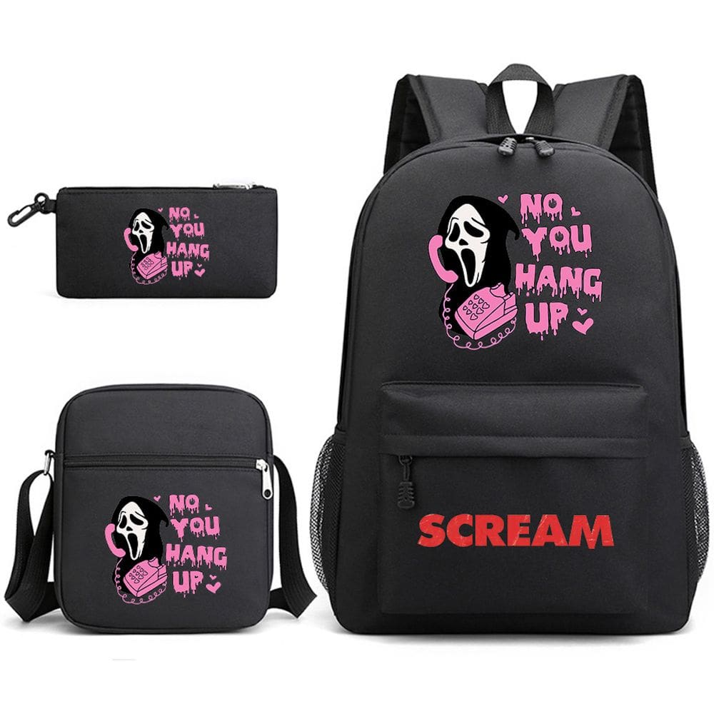 Conjunto de mochilas escolares Scream Wear a Mask, 3 unidades para crianças