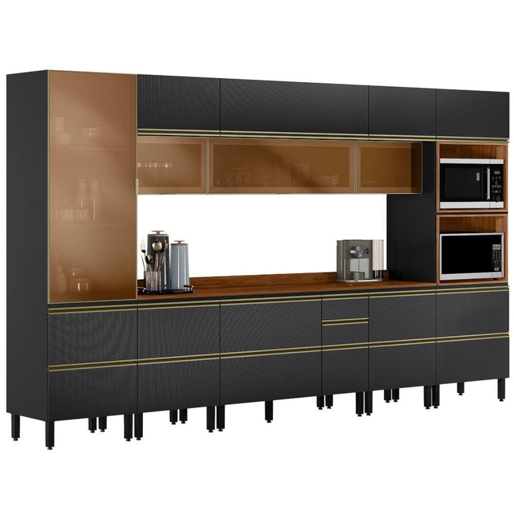 Cozinha Modulada 8 Pecas 370 cm Vidro DP3701 Demartez