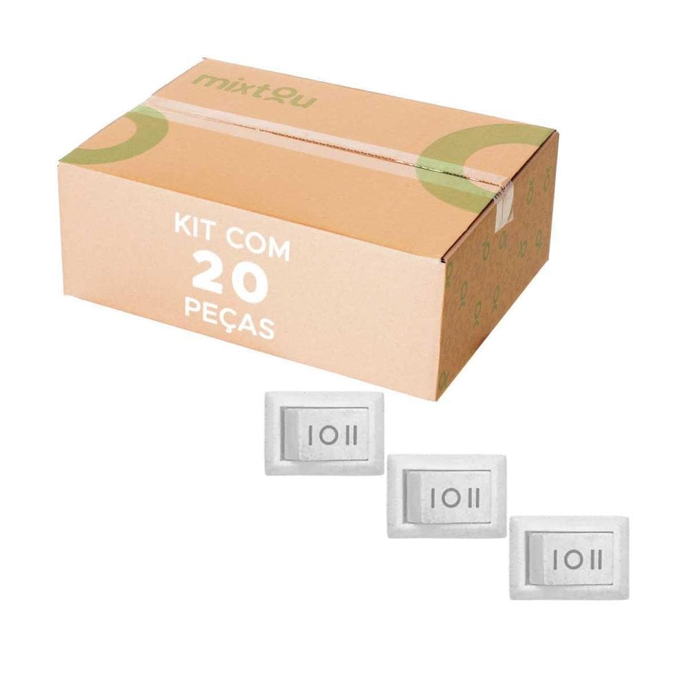 20X Mini Chave Gangorra 3 Posições 3 Pinos - Branco