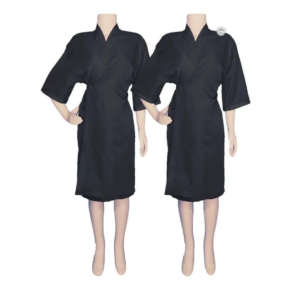 2X Kit 02 Quimonos Roupão De Salão Não Mancha Com Descoloran