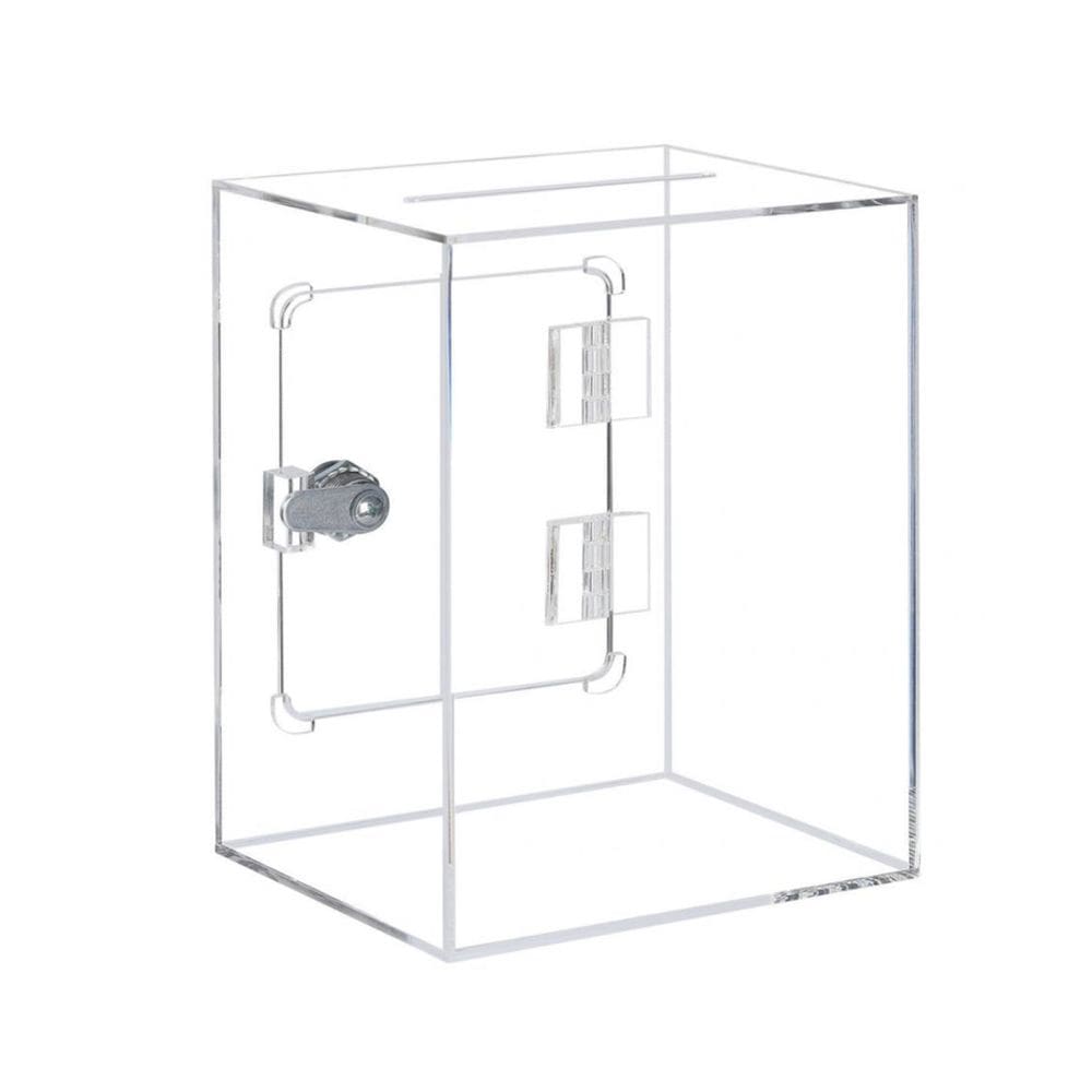 Cofrinho acrílico transparente quadrado para crianças 12x12cm