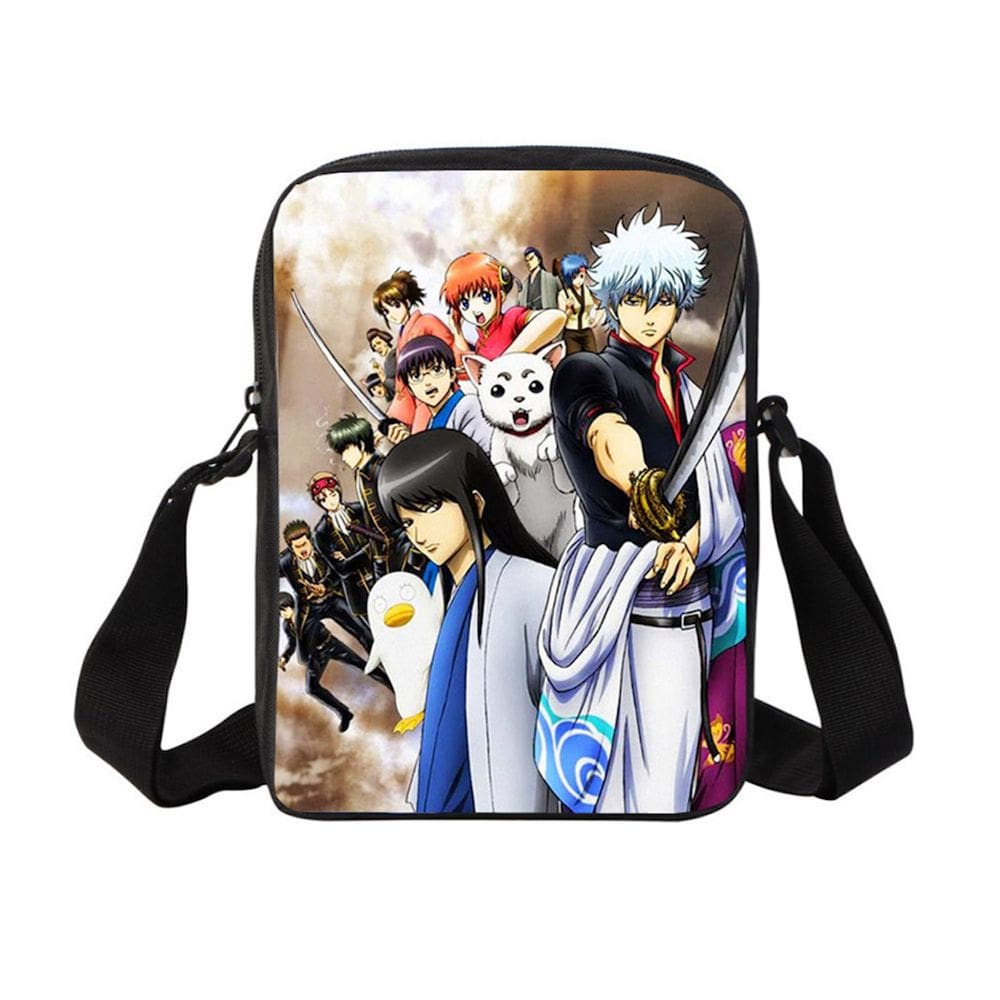 Bolsa de ombro Gintamass Anime Messenger Bag para mulheres