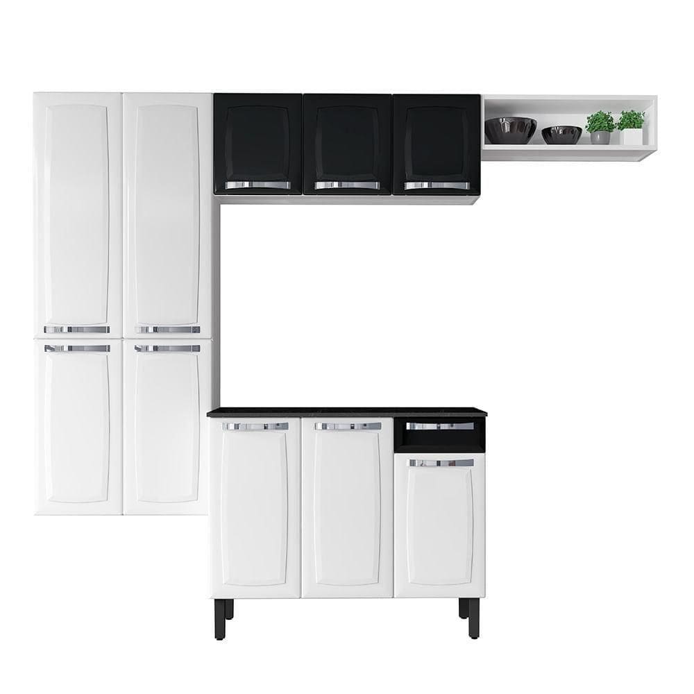 Cozinha Completa Rose Branca Em Aço 4 Peças