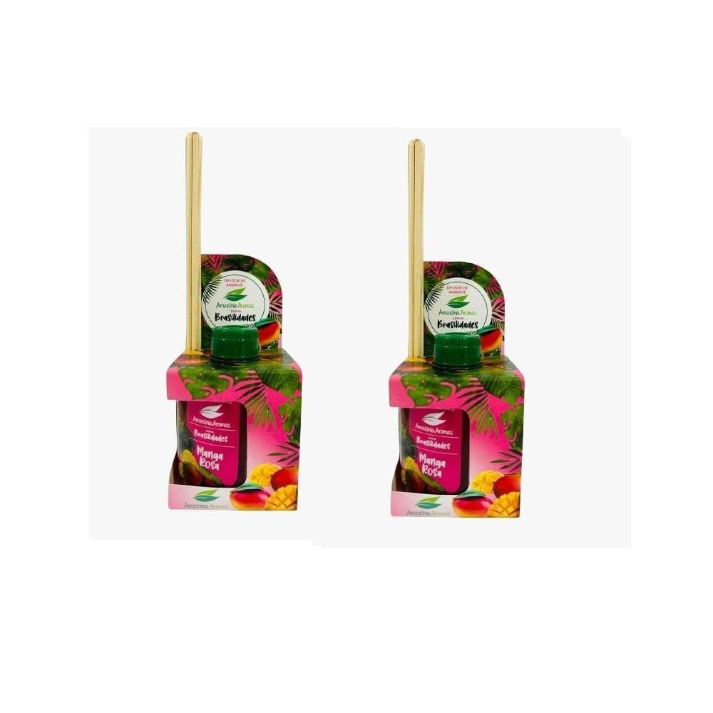 Difusor De Varetas Manga Rosa Amazônia Aromas Kit 270Ml Cd
