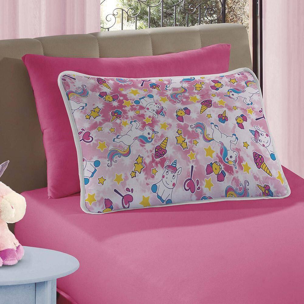 Jogo Cama Lençol Solteiro Mymo 2 Peças Unicornio 100%