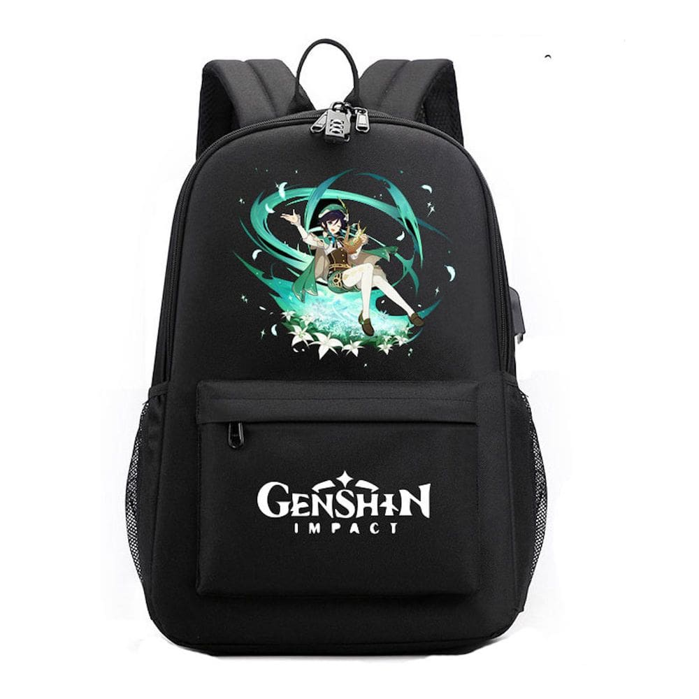 Mochila escolar Genshins Impactss Anime para crianças