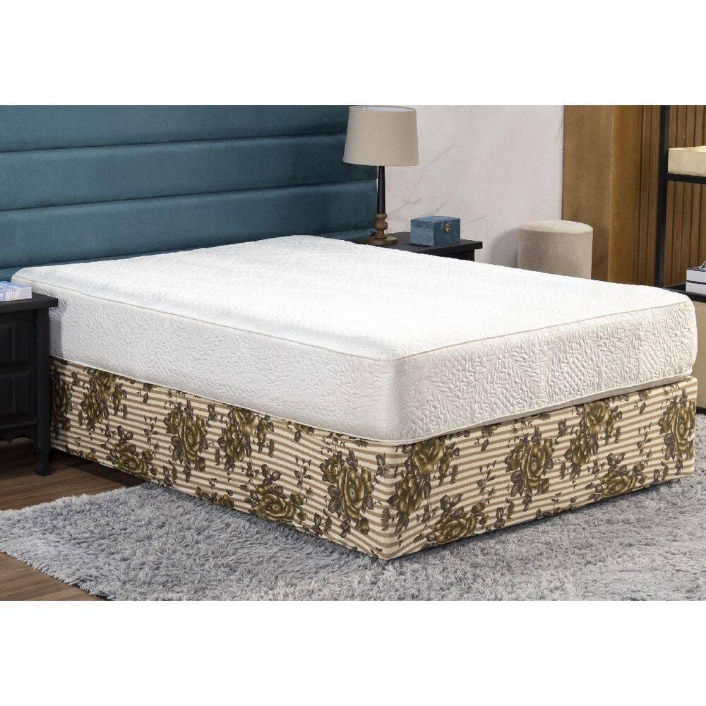 Saia Box Fit Solteiro Capa Cama Box Elástico Malha 1 Pç