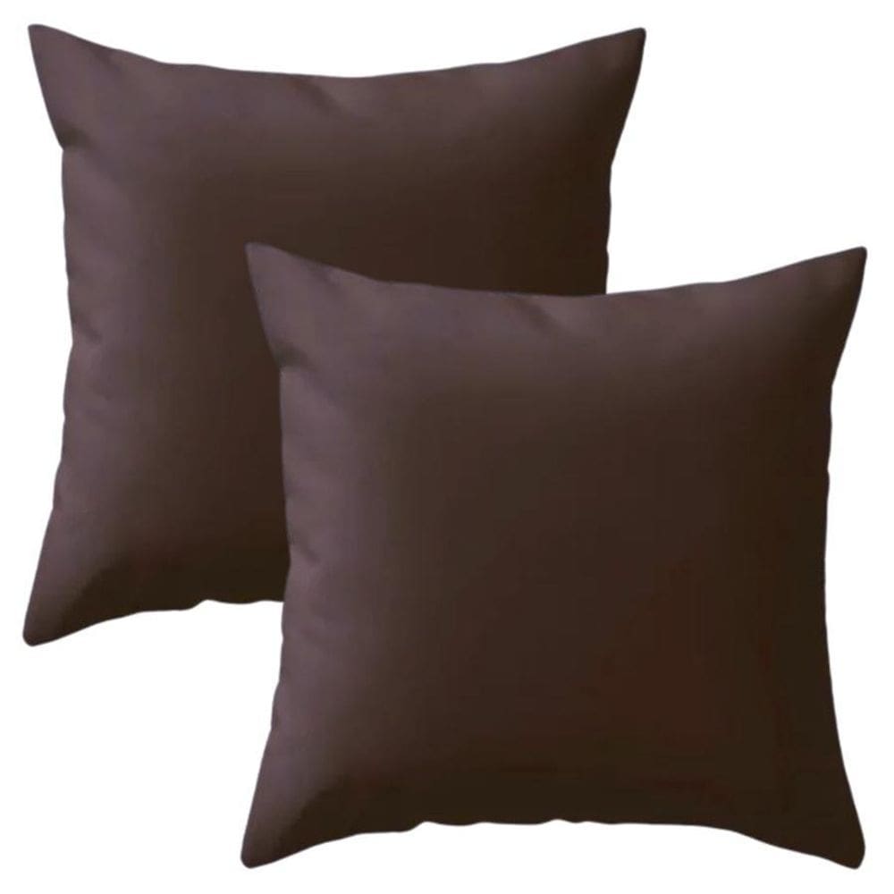 Kit 2 Capa De Almofada 40 X 40 Malha Lisa Com Zíper