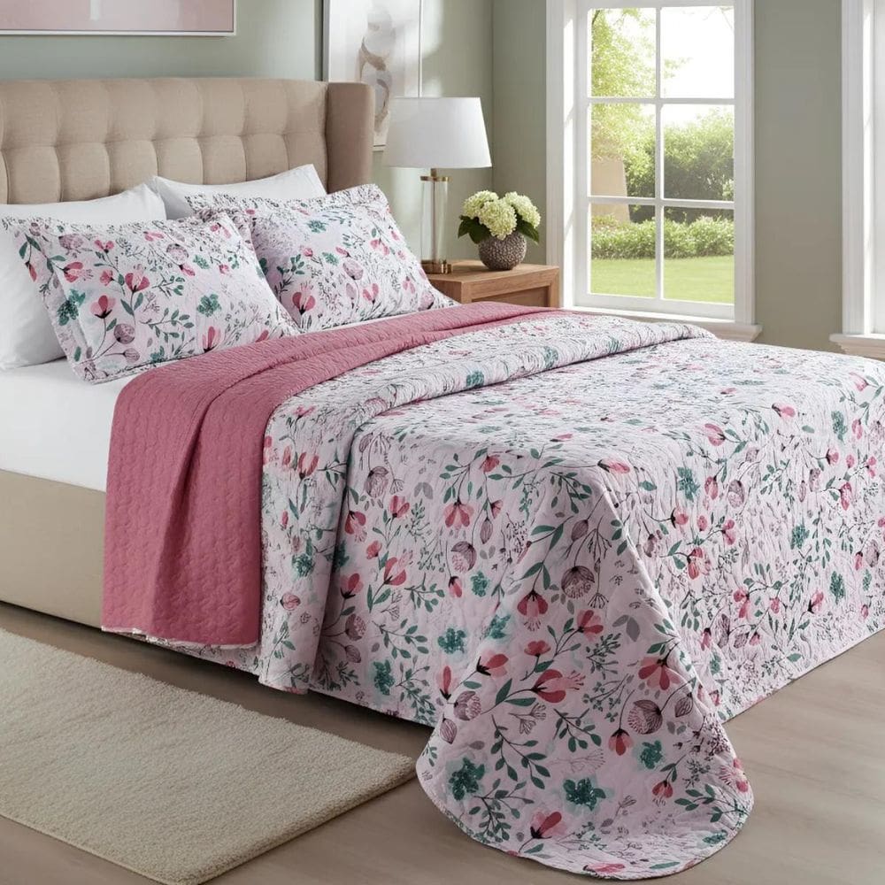 Jogo De Cama Solteiro Nyla Kit Cobre Leito 200 Fios Luxuoso