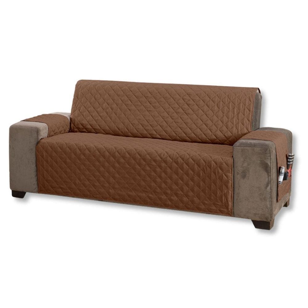 Protetor De Sofá Matelado 3 Lugares Com Acabamento Refinado