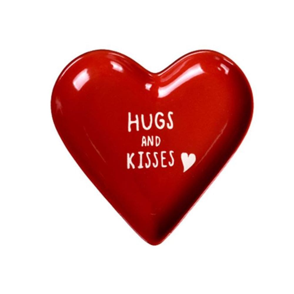 Centro de Mesa em Cerâmica Coração - Hugs and Kisses
