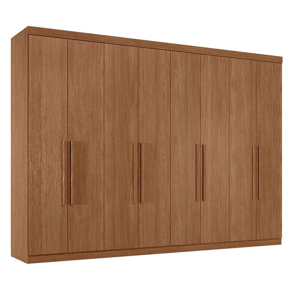 Guarda Roupa Casal 8 Portas 4 Gavetas Master New Jatobá Acetinado - Santos Andirá