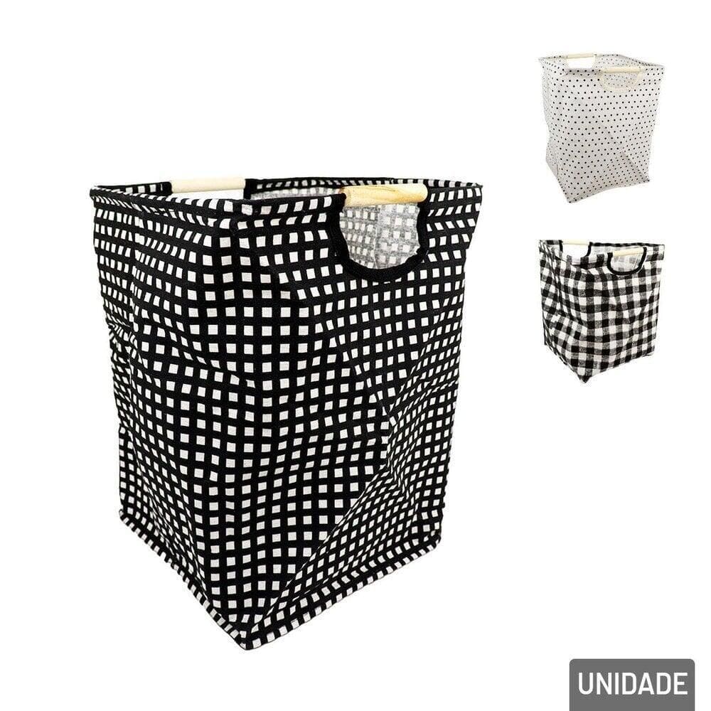 Cesto de Poliéster 40x30cm Dobrável - Tudo em Caixa