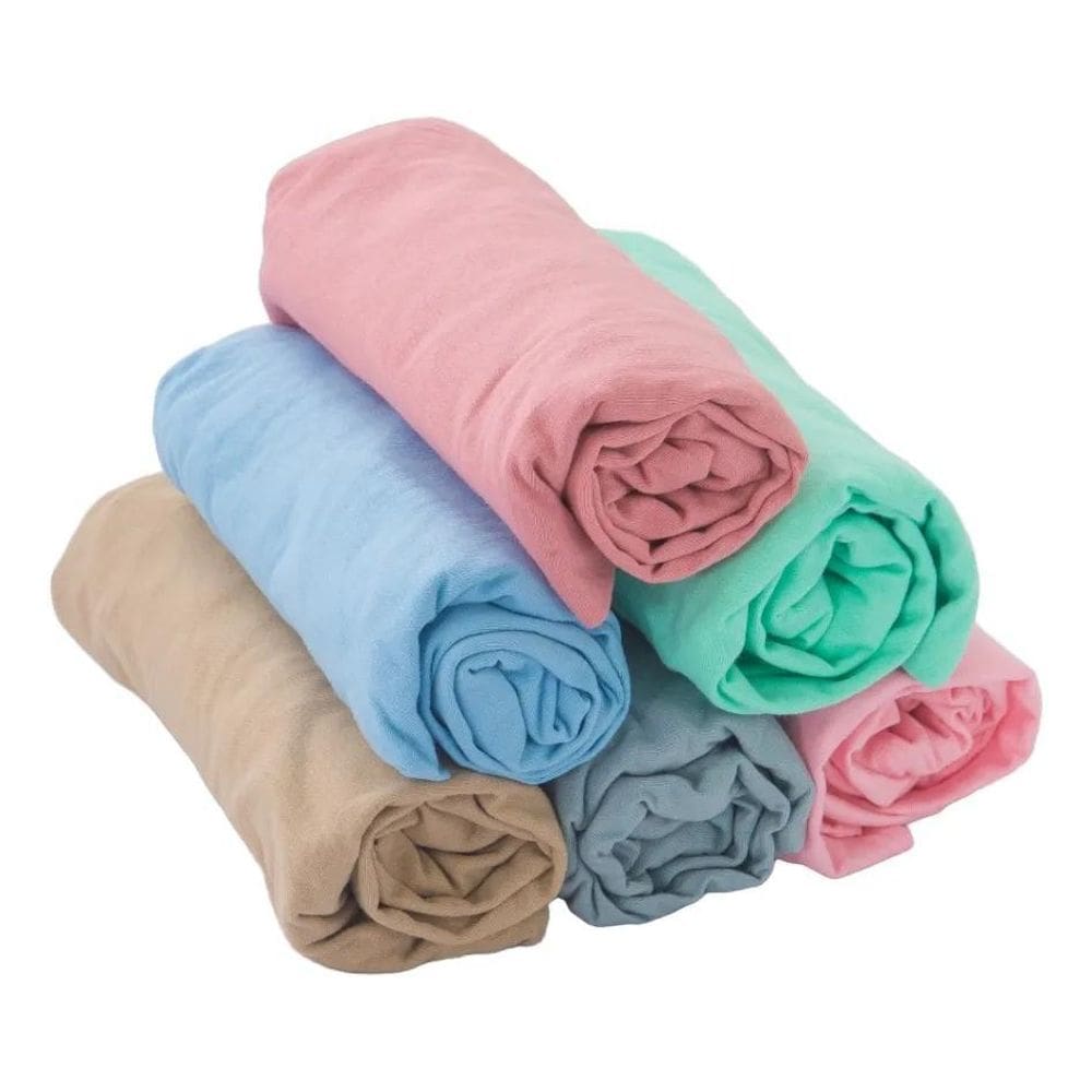 2X Lençol De Berço 100% Algodão Com Elástico Forro Bebê Malh