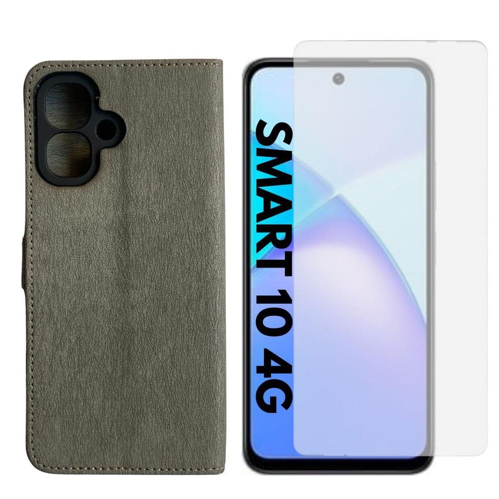 Capa Carteira + Pel. Hidrogel Compativel Infinix Smart 10 4G