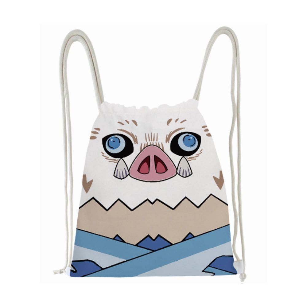 Bolsa com cordão Demons Slayers Hashibiras Inosukes Canvas