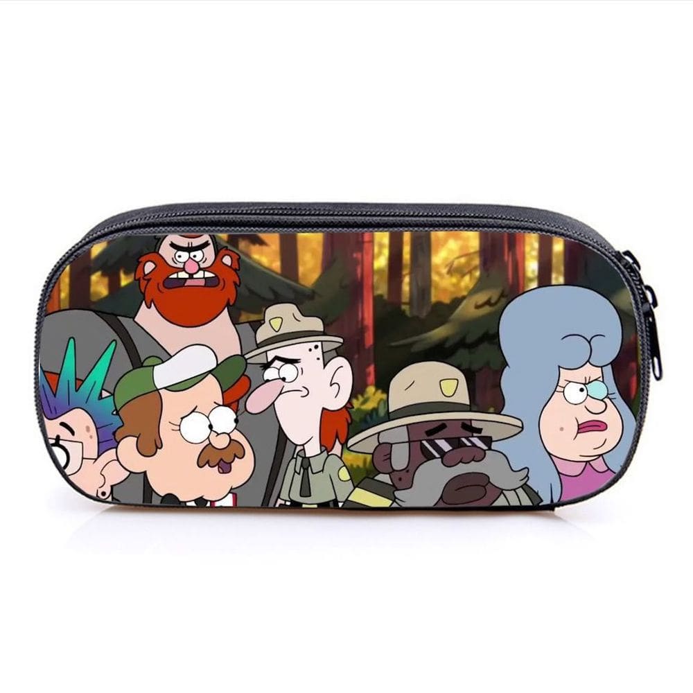 Estojo de lápis Gravitys Falls Cartoon Anime de grande capacidade