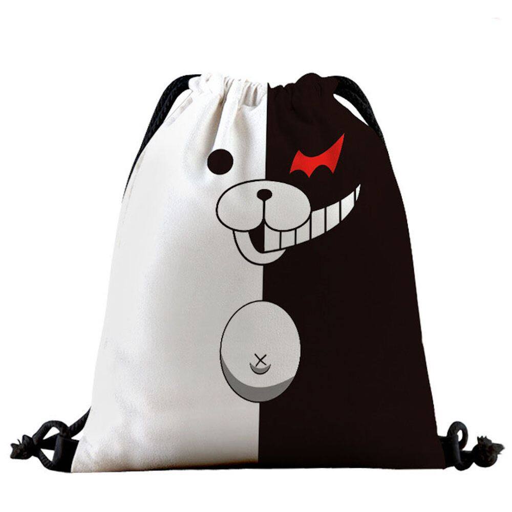 Mochila com cordão Danganronpass Monokuma Anime 39x32cm