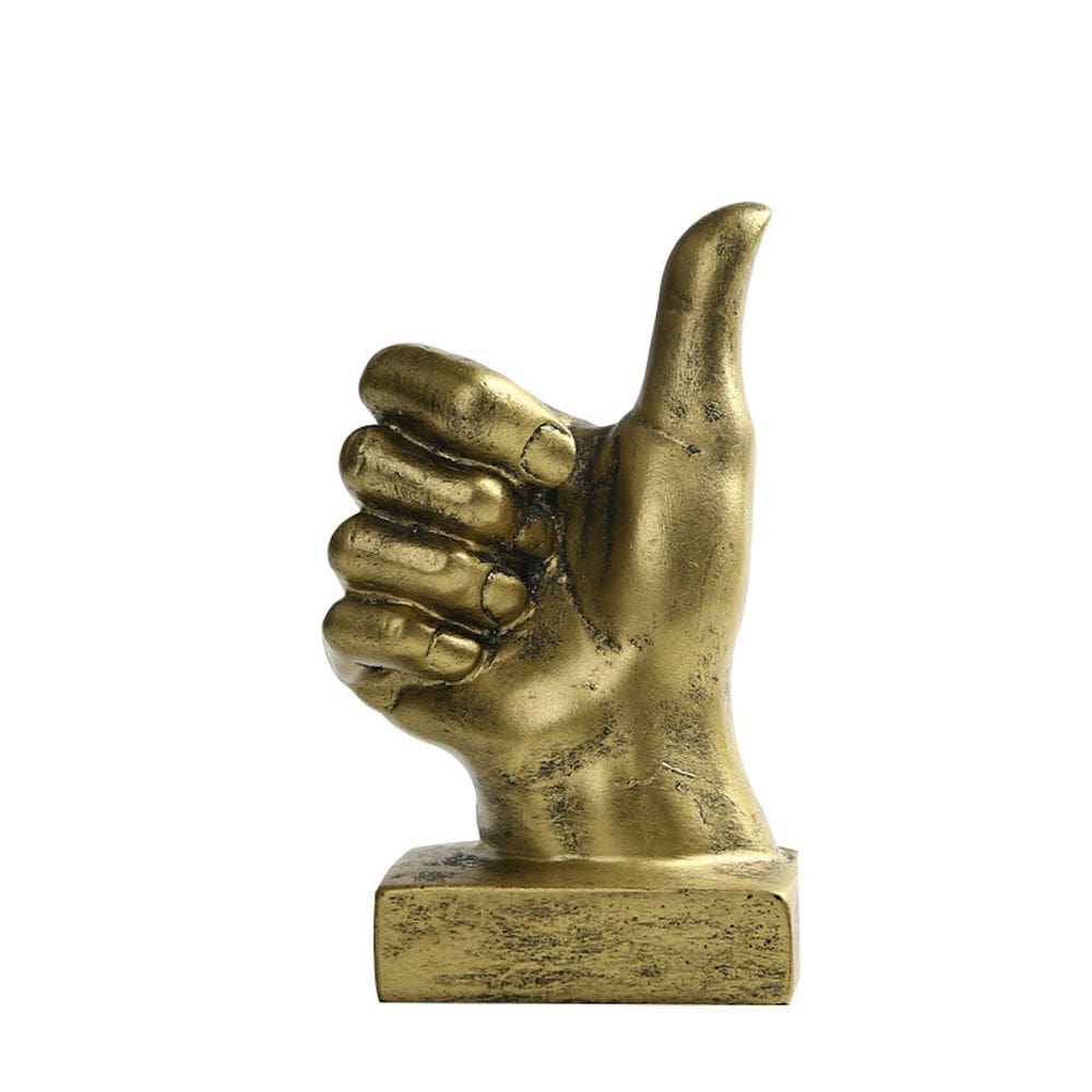 Estatueta, escultura, estátua, Ok Gesture para decoração de casa, 15 cm