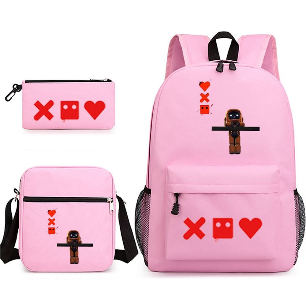 Conjunto de mochilas Loves Deaths Robots Cartoon Kids Nylon, 3 unidades