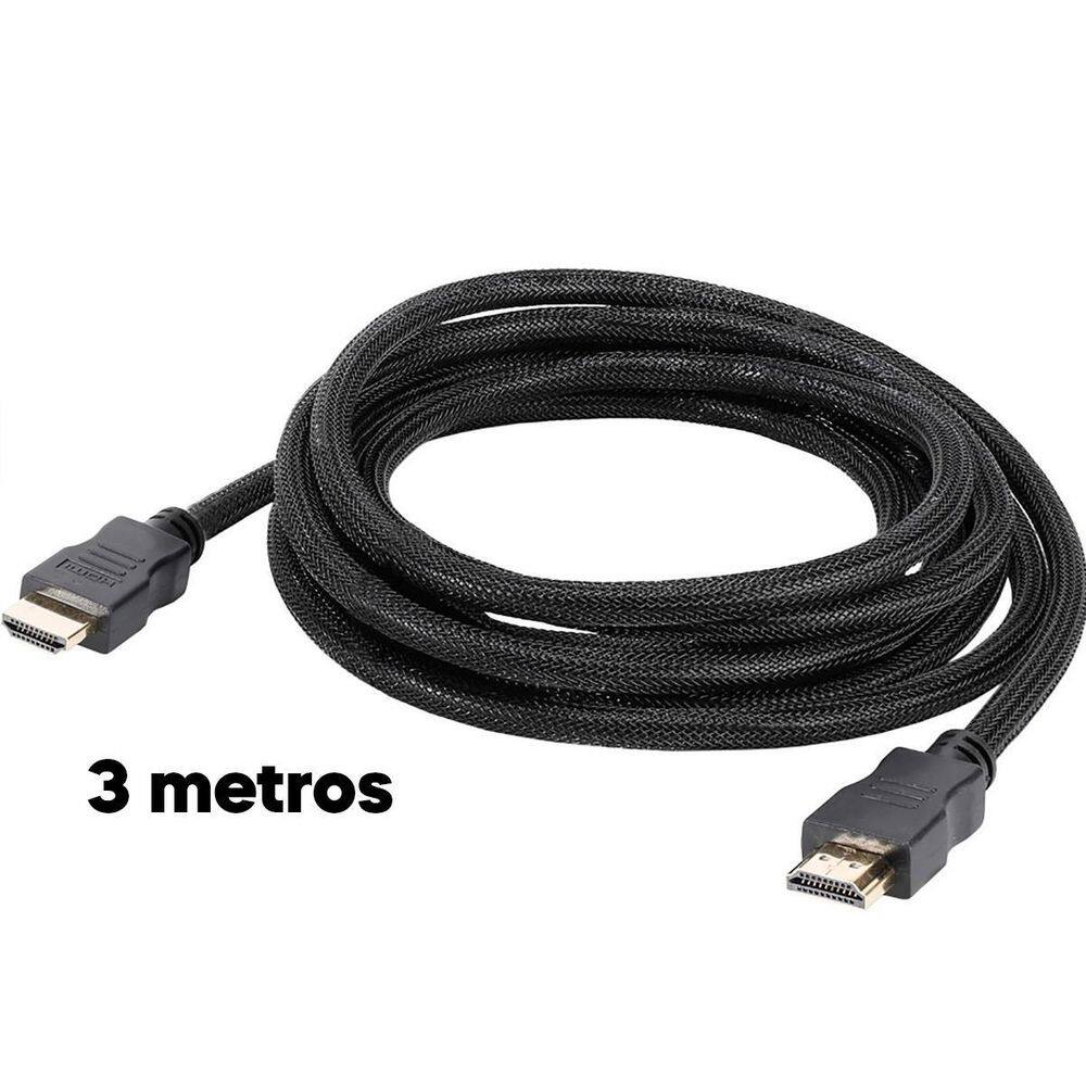 Cabo Hdmi 3 Metros 4K Hd Full Hd 3D Para Escritório E Pc